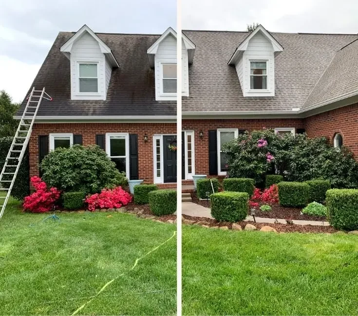 House washing before and after in Knoxville TN